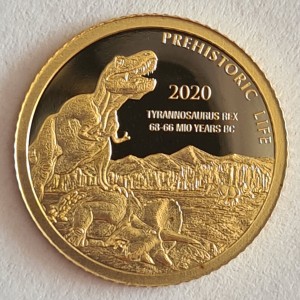Реверс монеты Конго - ДРК, 100 франков, 2020, Доисторическая жизнь - Тираннозавр Рекс