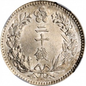 Реверс монеты Корея, 20 чон, 1907