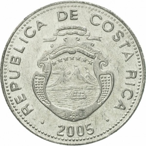 Аверс монеты Коста-Рика, 10 колонов, 2005-2008