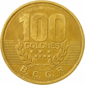 Реверс монеты Коста-Рика, 100 колонов, 1995