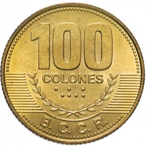Реверс монеты Коста-Рика, 100 колонов, 2006-2021