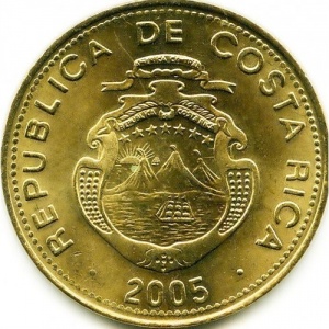 Аверс монеты Коста-Рика, 500 колонов, 2003-2005
