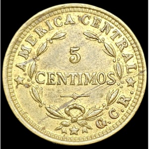 Реверс монеты Коста-Рика, 5 сентимо, 1920-1941