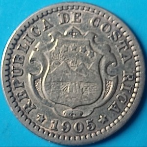 Аверс монеты Коста-Рика, 10 сентимо, 1905-1914