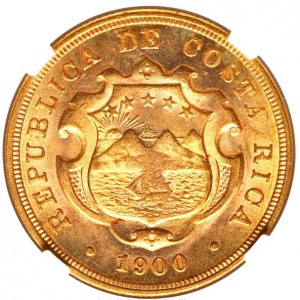 Аверс монеты Коста-Рика, 20 колонов, 1897-1900