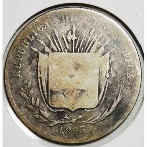 Аверс монеты Коста-Рика, 50 сентимо, 1864-1875