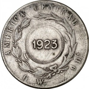 Реверс монеты Коста-Рика, 1 колон, 1880-1890