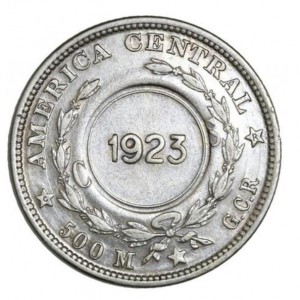 Реверс монеты Коста-Рика, 1 колон, 1917-1918
