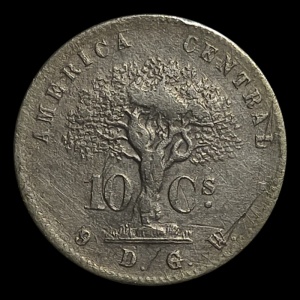 Реверс монеты Коста-Рика, 10 сентаво, 1875