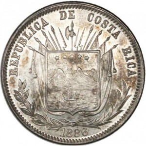 Аверс монеты Коста-Рика, 50 сентаво, 1880-1890