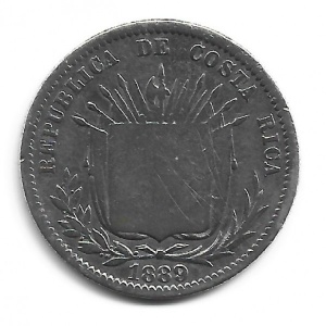 Аверс монеты Коста-Рика, 50 сентаво, 1889