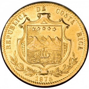 Аверс монеты Коста-Рика, 5 песо, 1873-1875