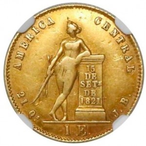 Реверс монеты Коста-Рика, 1 эскудо, 1850-1855