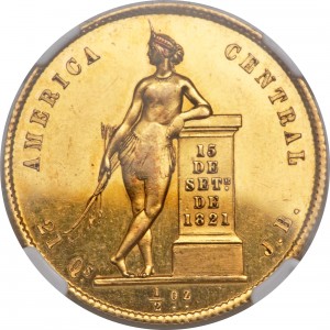 Реверс монеты Коста-Рика, 4 эскудо, 1850