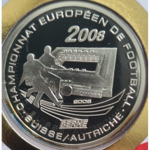 Реверс монеты Кот-д'Ивуар, 500 франков, 2008, Чемпионат Европы по футболу 2008 - Берн
