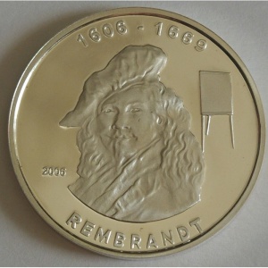 Реверс монеты Кот-д'Ивуар, 1000 франков, 2006, Рембрандт