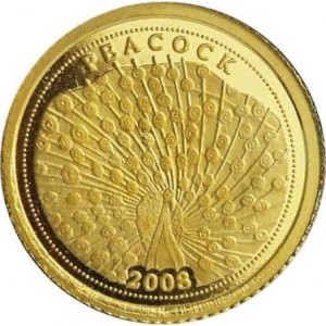 Реверс монеты Лаос, 500 кипов, 2008, Павлин