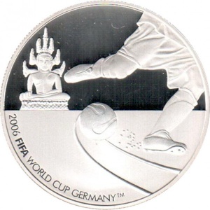 Реверс монеты Лаос, 1000 кипов, 2006, Чемпионат мира по футболу 2006 /один игрок/