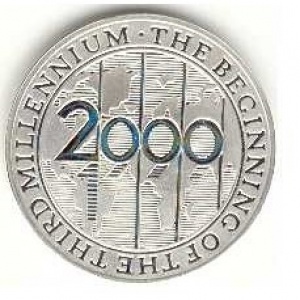 Реверс монеты Лаос, 5000 кипов, 2000, Миллениум