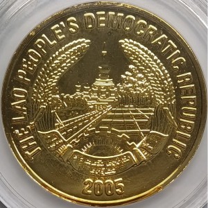 Аверс монеты Лаос, 5000 кипов, 2005, Богиня моря - Мацзу