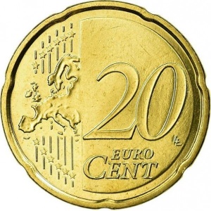 Реверс монеты Латвия, 20 евроцентов, 2014-2025