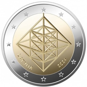 Аверс монеты Латвия, 2 евро, 2024, Пузурис
