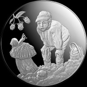 Реверс монеты Латвия, 5 евро, 2019, Дары леса