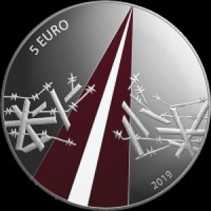 Реверс монеты Латвия, 5 евро, 2019, Борьба за Независимость 1918-1920