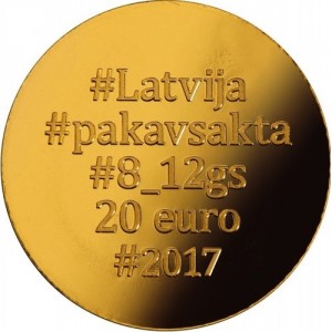 Аверс монеты Латвия, 20 евро, 2017, Золотая брошь - Подкова