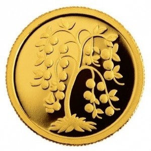 Реверс монеты Латвия, 1 лат, 2007, Золотая яблоня