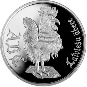 Реверс монеты Латвия, 1 лат, 2010, Латвийский букварь
