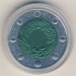 Реверс монеты Латвия, 1 лат, 2010, Монета времени III