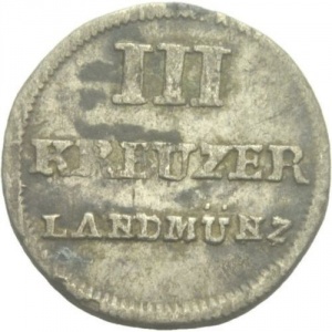 Реверс монеты Лёвенштейн-Вертгейм, 3 крейцера, 1804-1805
