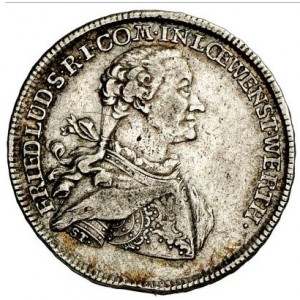Аверс монеты Лёвенштейн-Вертгейм, ½ талера, 1769-1770