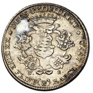 Реверс монеты Лёвенштейн-Вертгейм, ½ талера, 1770