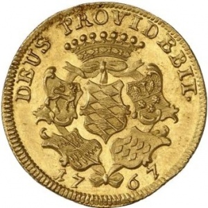Реверс монеты Лёвенштейн-Вертгейм, 1 дукат, 1767-1774