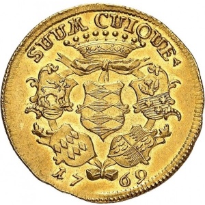 Реверс монеты Лёвенштейн-Вертгейм, 1 дукат, 1769