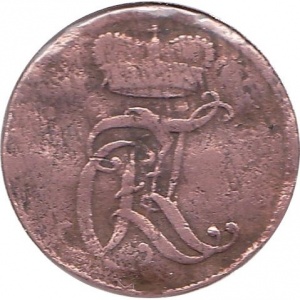 Аверс монеты Лёвенштейн-Вертгейм, 1 пфенниг, 1781