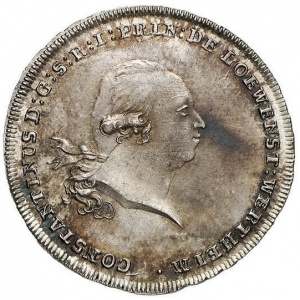 Аверс монеты Лёвенштейн-Вертгейм, ½ талера, 1789
