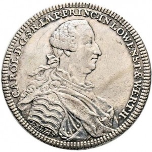 Аверс монеты Лёвенштейн-Вертгейм, 1 талер, 1766