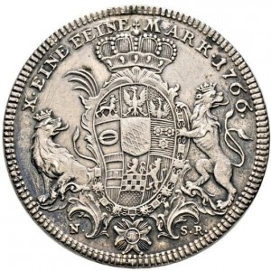 Реверс монеты Лёвенштейн-Вертгейм, 1 талер, 1766