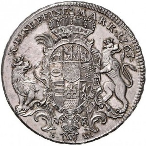 Реверс монеты Лёвенштейн-Вертгейм, 1 талер, 1767