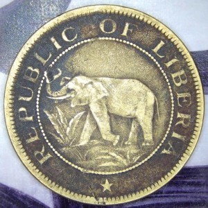 Аверс монеты Либерия, 1 цент, 1937