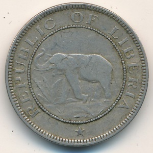Аверс монеты Либерия, 1 цент, 1941