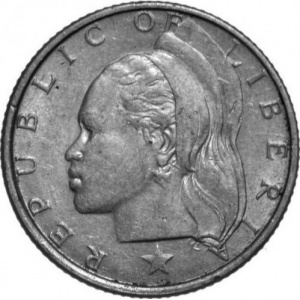 Аверс монеты Либерия, 10 центов, 1960-1961