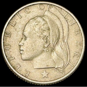 Аверс монеты Либерия, 10 центов, 1966