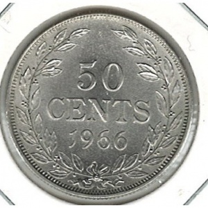 Реверс монеты Либерия, 50 центов, 1966