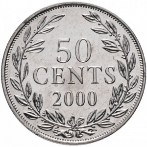 Реверс монеты Либерия, 50 центов, 2000