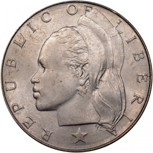 Аверс монеты Либерия, 1 доллар, 1961-1962