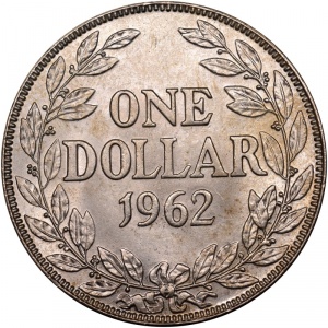 Реверс монеты Либерия, 1 доллар, 1961-1962